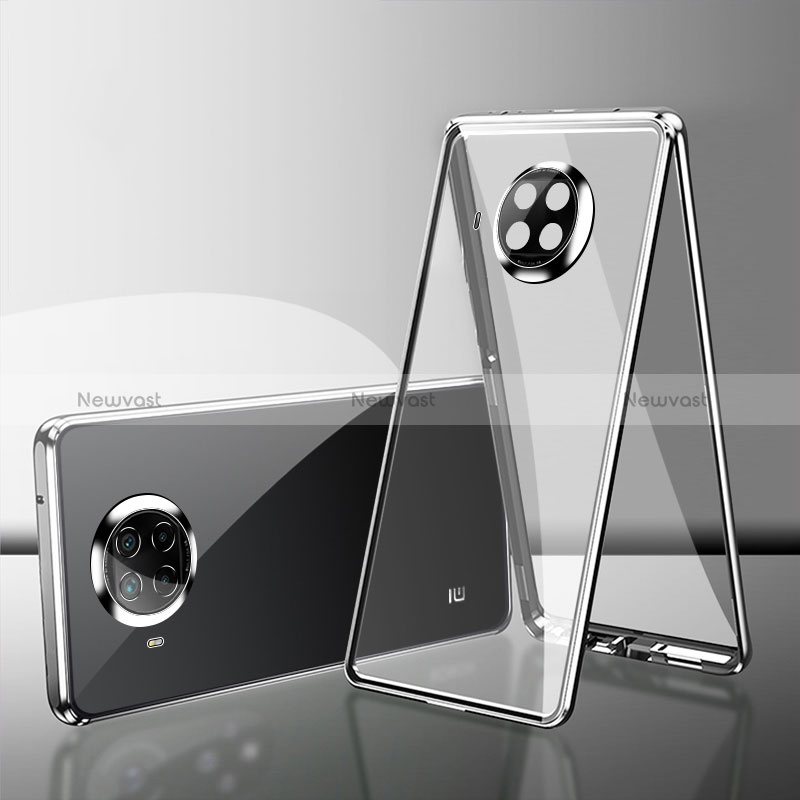 Luxury Aluminum Metal Frame Mirror Cover Case 360 Degrees P01 for Xiaomi Mi 10T Lite 5G Silver