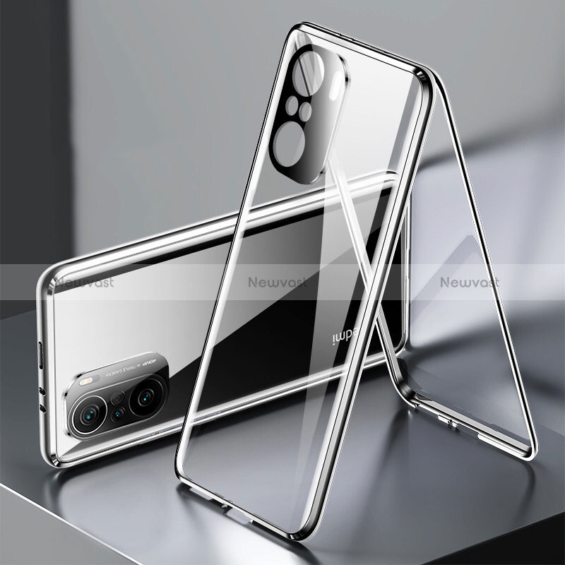 Luxury Aluminum Metal Frame Mirror Cover Case 360 Degrees P01 for Xiaomi Mi 11X Pro 5G Black
