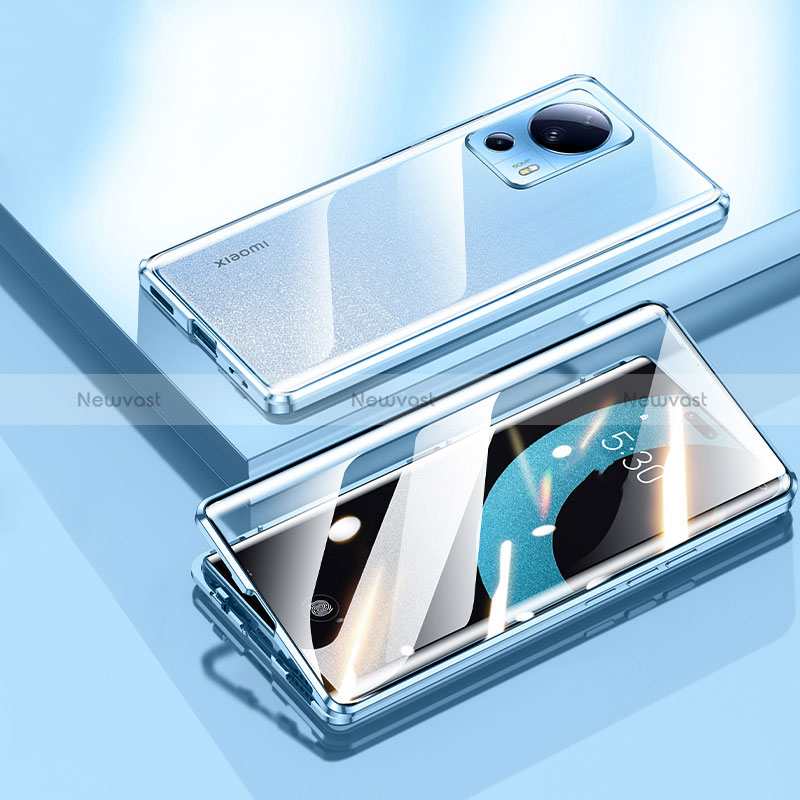 Luxury Aluminum Metal Frame Mirror Cover Case 360 Degrees P01 for Xiaomi Mi 12 Lite NE 5G