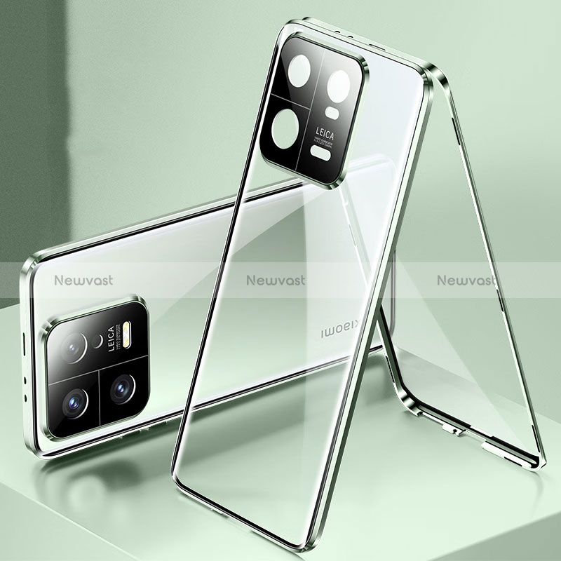 Luxury Aluminum Metal Frame Mirror Cover Case 360 Degrees P01 for Xiaomi Mi 13 Pro 5G