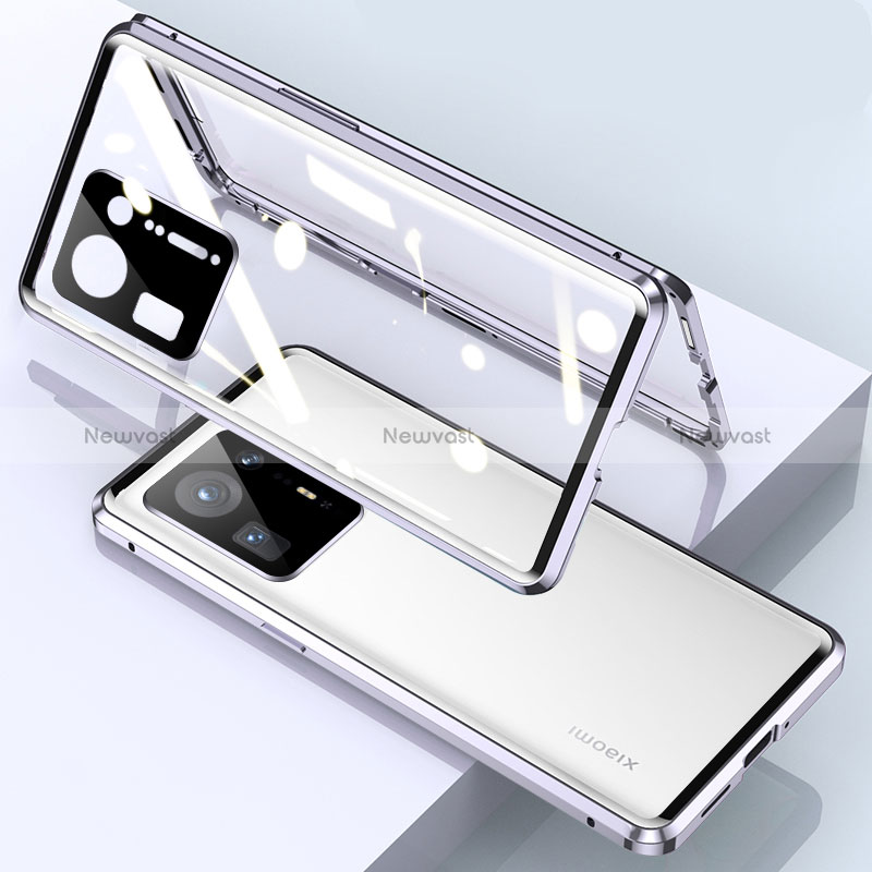 Luxury Aluminum Metal Frame Mirror Cover Case 360 Degrees P01 for Xiaomi Mi Mix 4 5G