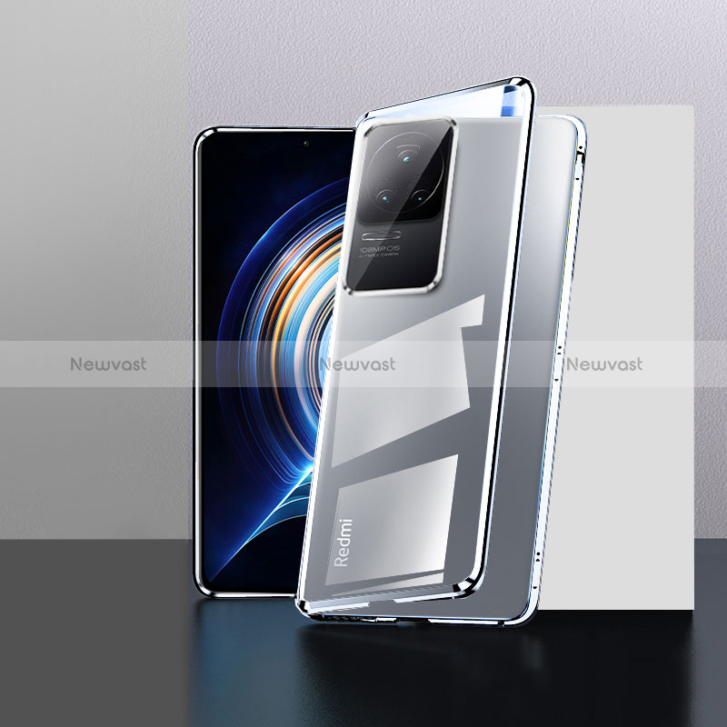 Luxury Aluminum Metal Frame Mirror Cover Case 360 Degrees P01 for Xiaomi Poco F4 5G