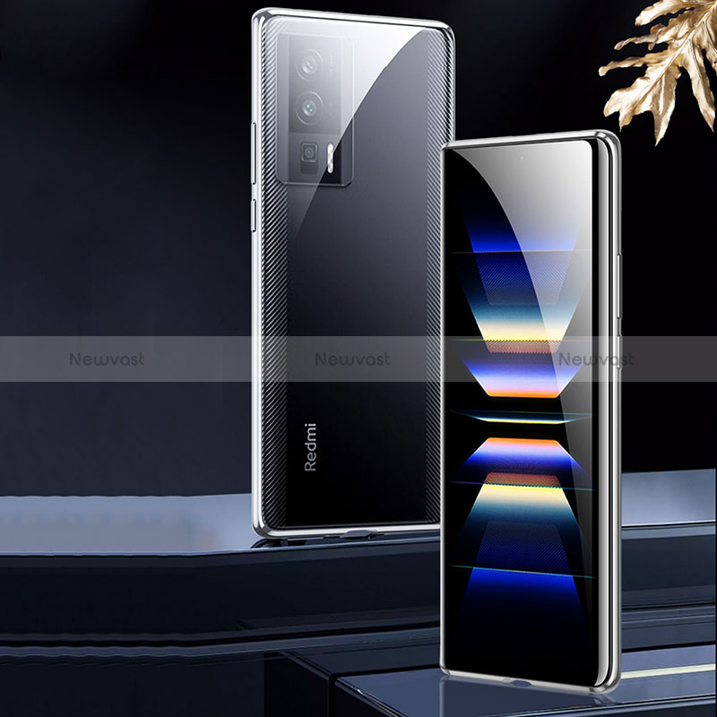 Luxury Aluminum Metal Frame Mirror Cover Case 360 Degrees P01 for Xiaomi Poco F5 Pro 5G