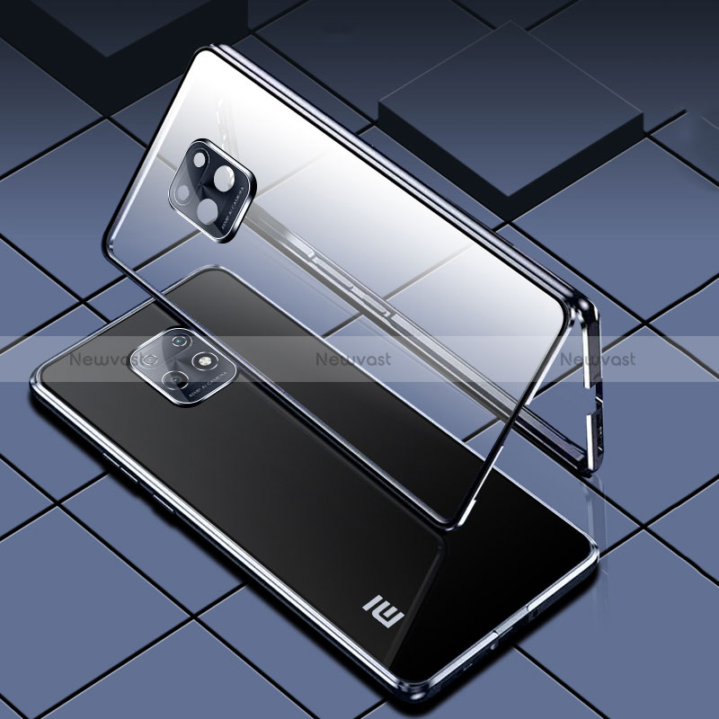 Luxury Aluminum Metal Frame Mirror Cover Case 360 Degrees P01 for Xiaomi Redmi 10X 5G