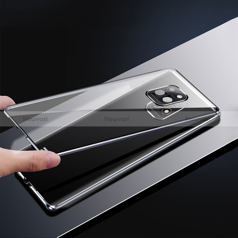 Luxury Aluminum Metal Frame Mirror Cover Case 360 Degrees P01 for Xiaomi Redmi 10X 5G