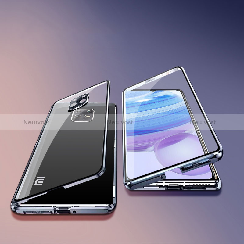Luxury Aluminum Metal Frame Mirror Cover Case 360 Degrees P01 for Xiaomi Redmi 10X Pro 5G