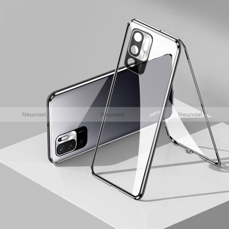 Luxury Aluminum Metal Frame Mirror Cover Case 360 Degrees P01 for Xiaomi Redmi Note 11 SE 5G