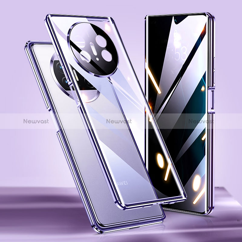 Luxury Aluminum Metal Frame Mirror Cover Case 360 Degrees P02 for Huawei Mate X5