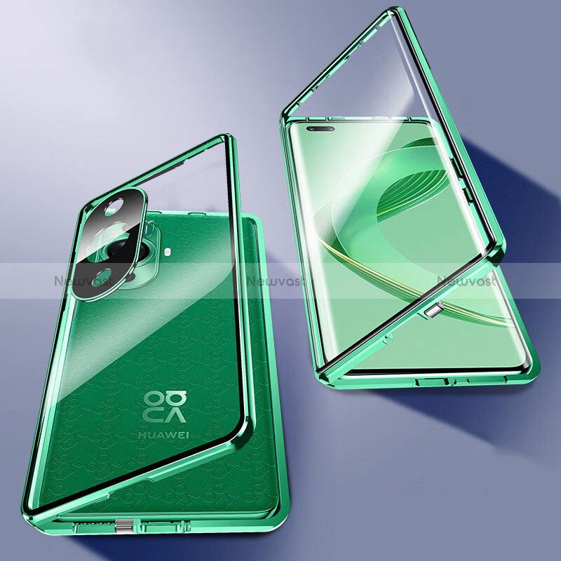 Luxury Aluminum Metal Frame Mirror Cover Case 360 Degrees P02 for Huawei Nova 11 Pro