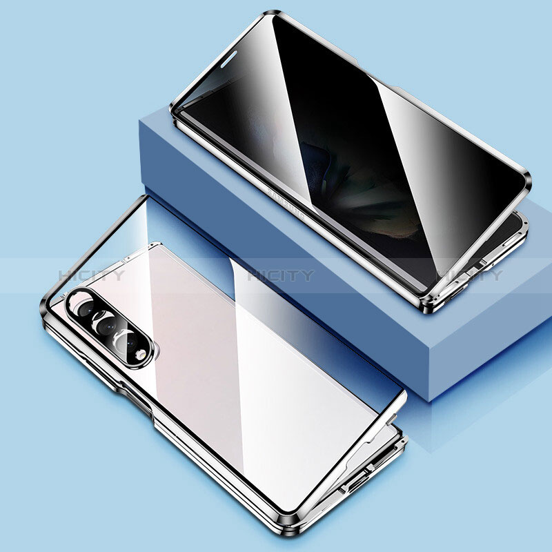 Luxury Aluminum Metal Frame Mirror Cover Case 360 Degrees P02 for Samsung Galaxy Z Fold4 5G