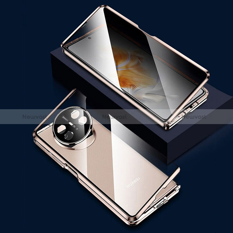 Luxury Aluminum Metal Frame Mirror Cover Case 360 Degrees P03 for Huawei Mate X5