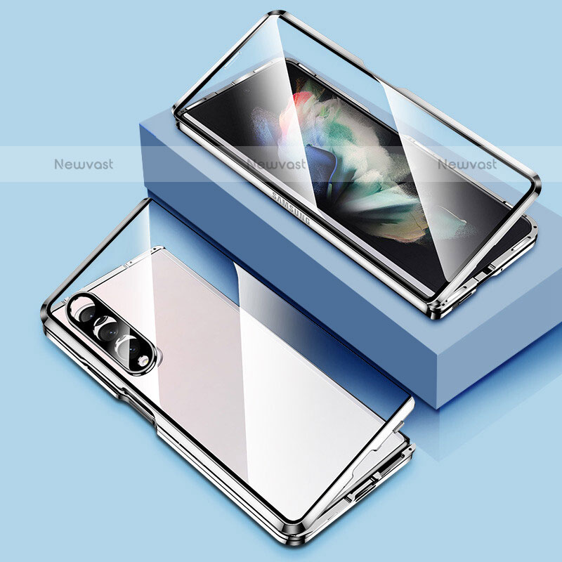Luxury Aluminum Metal Frame Mirror Cover Case 360 Degrees P03 for Samsung Galaxy Z Fold3 5G