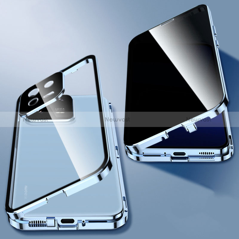 Luxury Aluminum Metal Frame Mirror Cover Case 360 Degrees P03 for Xiaomi Mi 13 5G