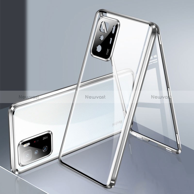 Luxury Aluminum Metal Frame Mirror Cover Case 360 Degrees P03 for Xiaomi Poco X3 GT 5G