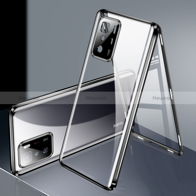 Luxury Aluminum Metal Frame Mirror Cover Case 360 Degrees P03 for Xiaomi Poco X3 GT 5G