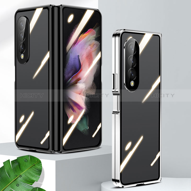 Luxury Aluminum Metal Frame Mirror Cover Case 360 Degrees P05 for Samsung Galaxy Z Fold4 5G