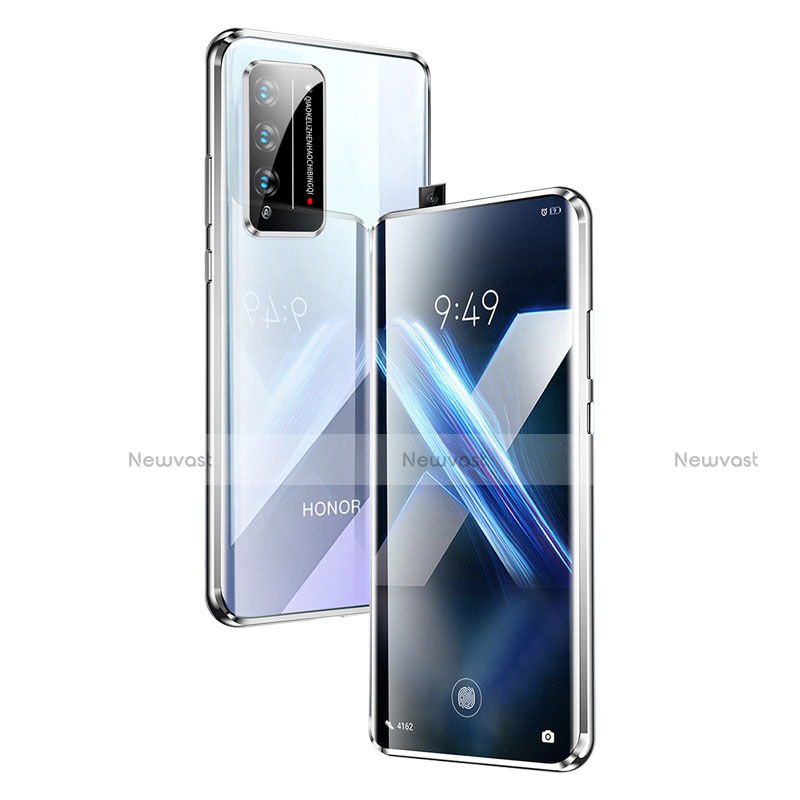 Luxury Aluminum Metal Frame Mirror Cover Case 360 Degrees T01 for Huawei Honor X10 5G