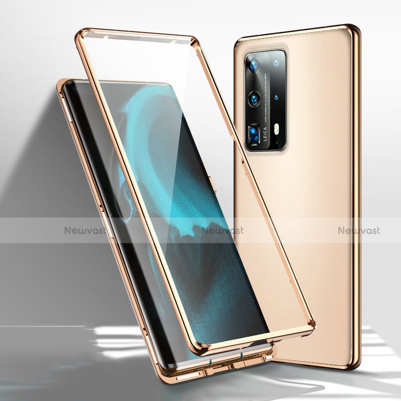 Luxury Aluminum Metal Frame Mirror Cover Case 360 Degrees T01 for Huawei P40 Pro+ Plus
