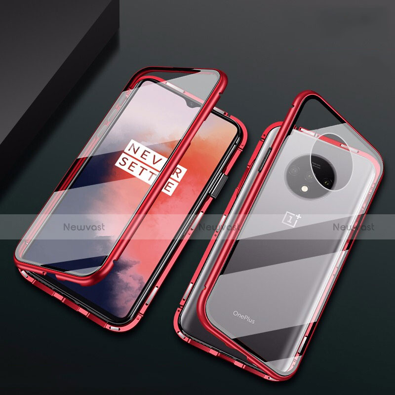 Luxury Aluminum Metal Frame Mirror Cover Case 360 Degrees T01 for OnePlus 7T