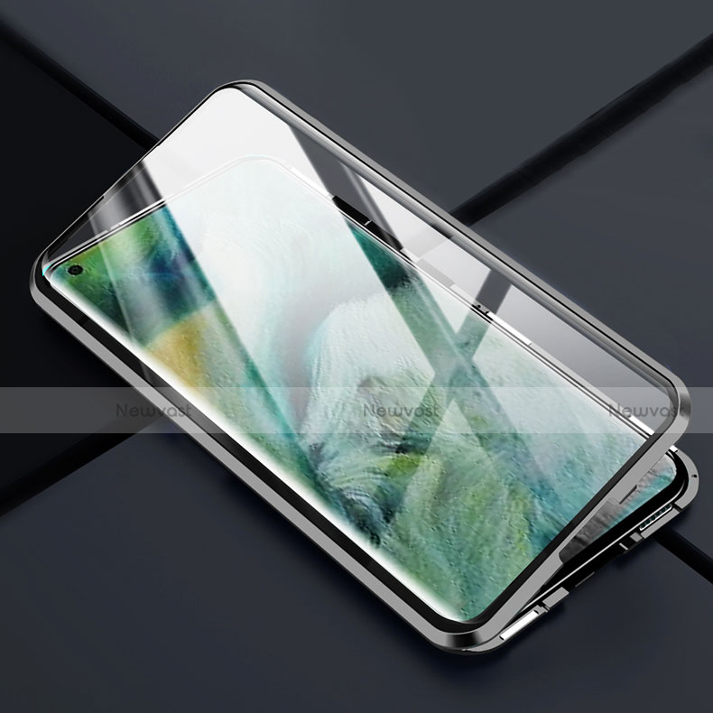 Luxury Aluminum Metal Frame Mirror Cover Case 360 Degrees T01 for Oppo Find X2 Pro