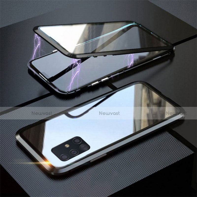 Luxury Aluminum Metal Frame Mirror Cover Case 360 Degrees T01 for Samsung Galaxy A51 5G