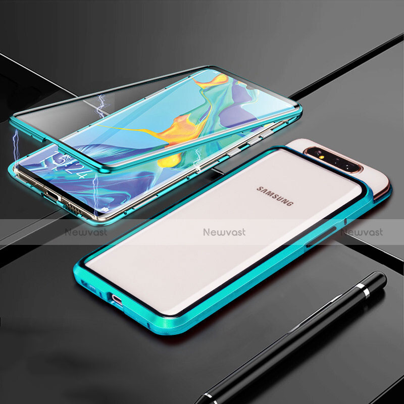 Luxury Aluminum Metal Frame Mirror Cover Case 360 Degrees T01 for Samsung Galaxy A80