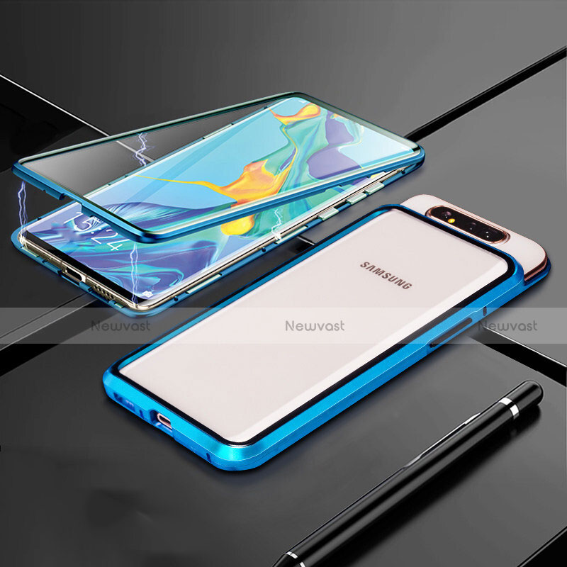 Luxury Aluminum Metal Frame Mirror Cover Case 360 Degrees T01 for Samsung Galaxy A80