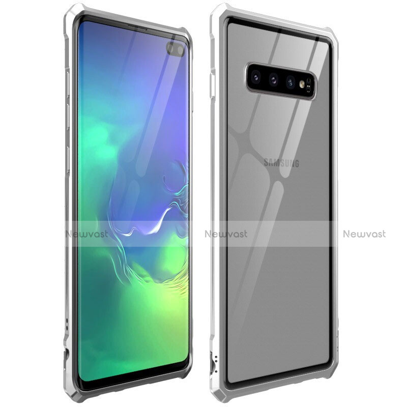 Luxury Aluminum Metal Frame Mirror Cover Case 360 Degrees T01 for Samsung Galaxy S10 Plus