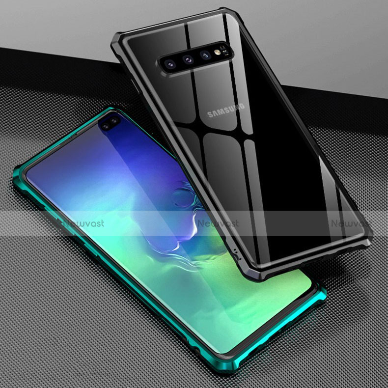 Luxury Aluminum Metal Frame Mirror Cover Case 360 Degrees T01 for Samsung Galaxy S10 Plus