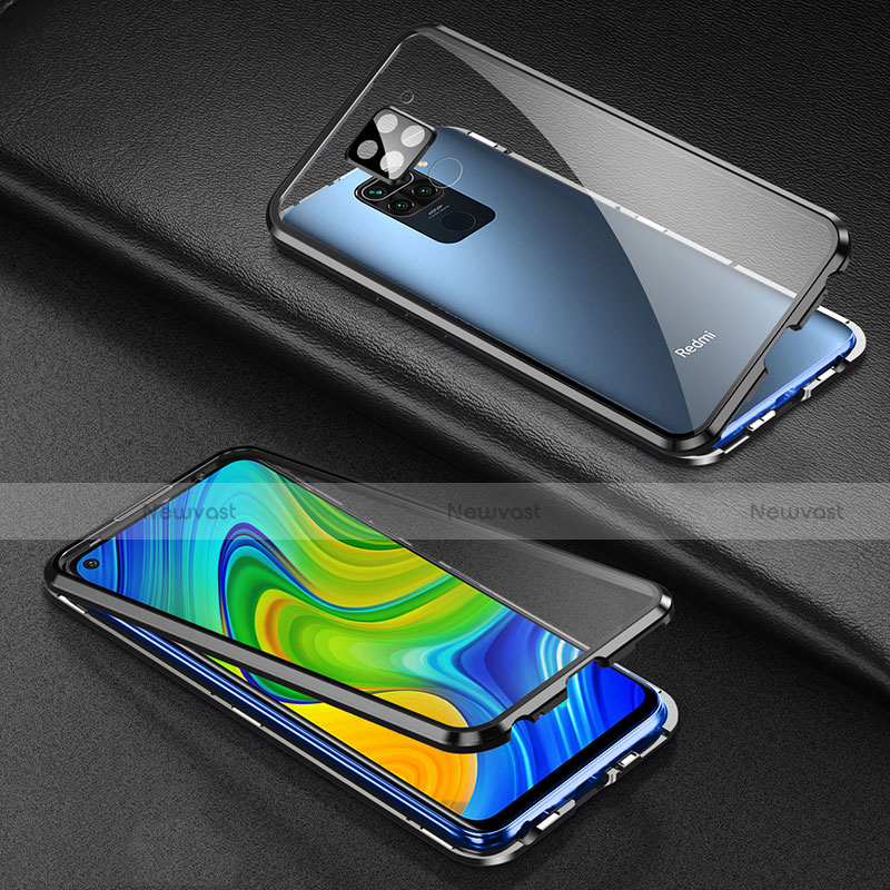 Luxury Aluminum Metal Frame Mirror Cover Case 360 Degrees T01 for Xiaomi Redmi 10X 4G