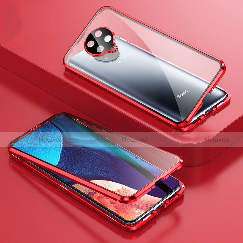 Luxury Aluminum Metal Frame Mirror Cover Case 360 Degrees T01 for Xiaomi Redmi K30 Pro 5G