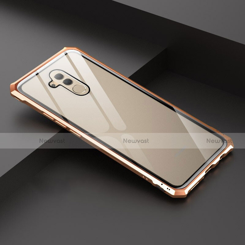 Luxury Aluminum Metal Frame Mirror Cover Case 360 Degrees T02 for Huawei Mate 20 Lite