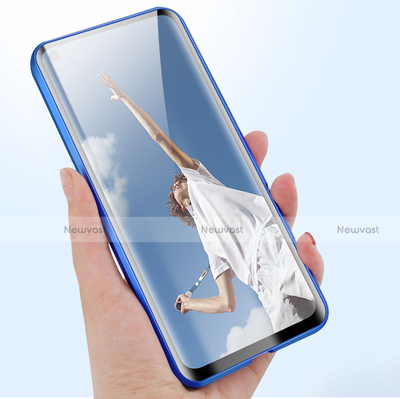 Luxury Aluminum Metal Frame Mirror Cover Case 360 Degrees T02 for Oppo A72