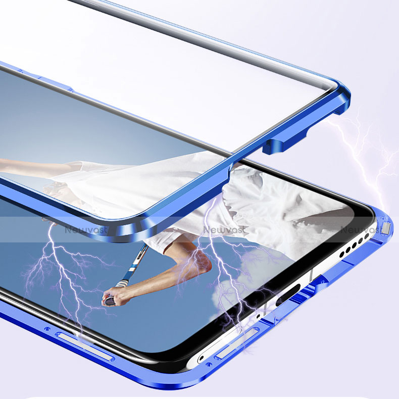 Luxury Aluminum Metal Frame Mirror Cover Case 360 Degrees T02 for Oppo A92