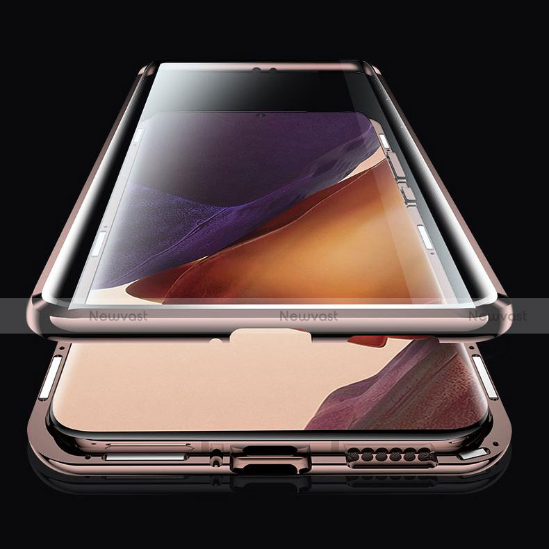 Luxury Aluminum Metal Frame Mirror Cover Case 360 Degrees T02 for Samsung Galaxy Note 20 Ultra 5G