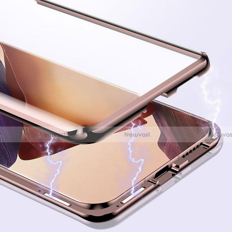 Luxury Aluminum Metal Frame Mirror Cover Case 360 Degrees T02 for Samsung Galaxy Note 20 Ultra 5G