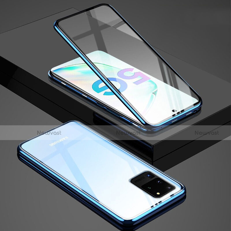 Luxury Aluminum Metal Frame Mirror Cover Case 360 Degrees T02 for Samsung Galaxy S20 Ultra 5G