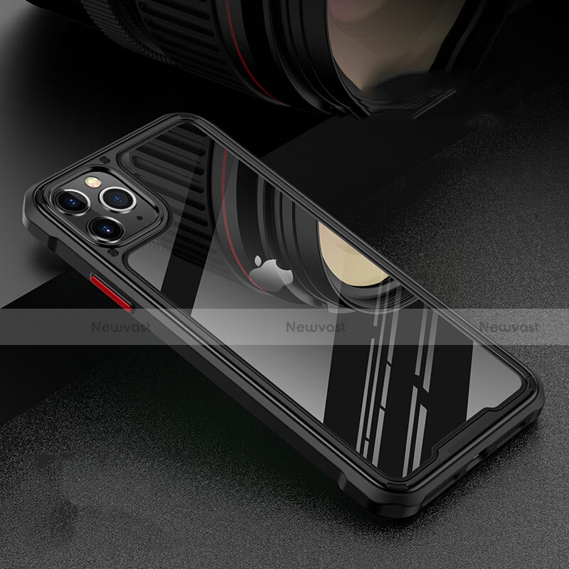 Luxury Aluminum Metal Frame Mirror Cover Case 360 Degrees T03 for Apple iPhone 11 Pro Max Black