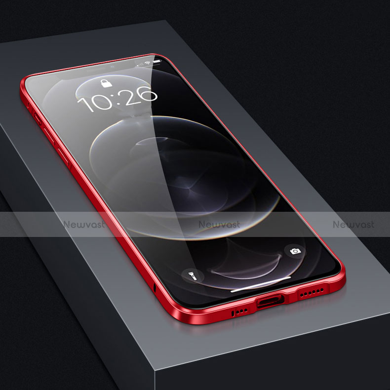 Luxury Aluminum Metal Frame Mirror Cover Case 360 Degrees T03 for Apple iPhone 12 Mini