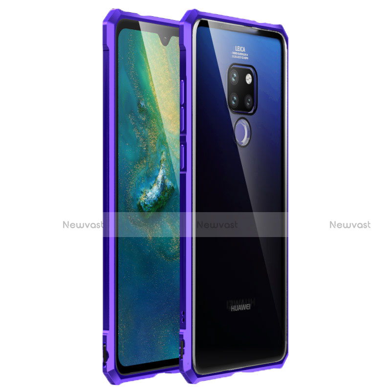 Luxury Aluminum Metal Frame Mirror Cover Case 360 Degrees T03 for Huawei Mate 20 X 5G