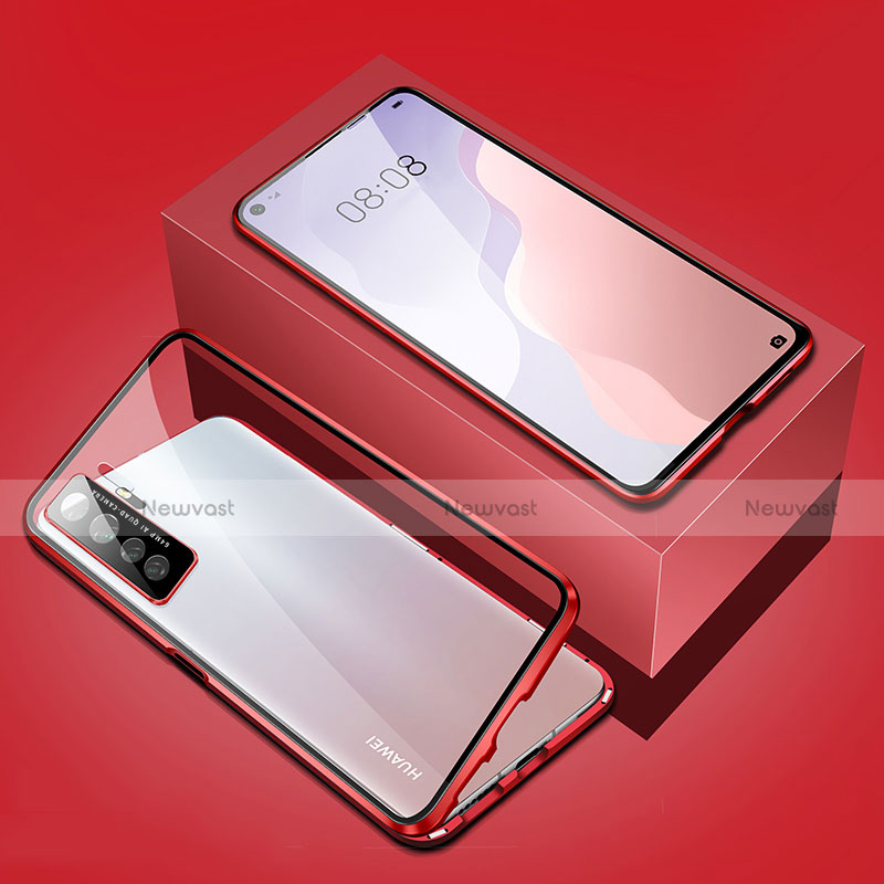 Luxury Aluminum Metal Frame Mirror Cover Case 360 Degrees T03 for Huawei Nova 7 SE 5G