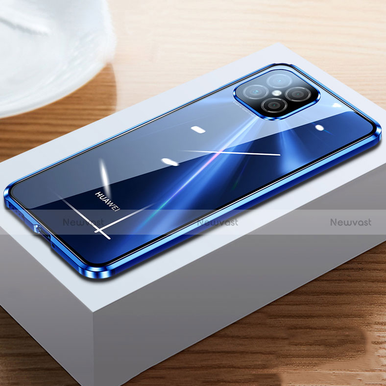 Luxury Aluminum Metal Frame Mirror Cover Case 360 Degrees T03 for Huawei Nova 8 SE 5G