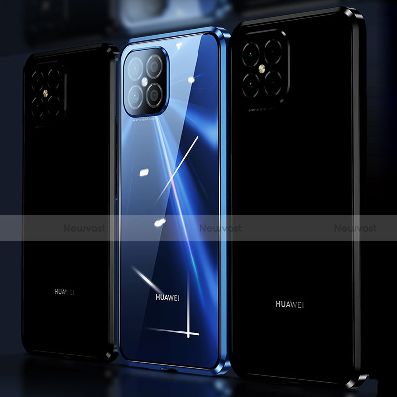Luxury Aluminum Metal Frame Mirror Cover Case 360 Degrees T03 for Huawei Nova 8 SE 5G