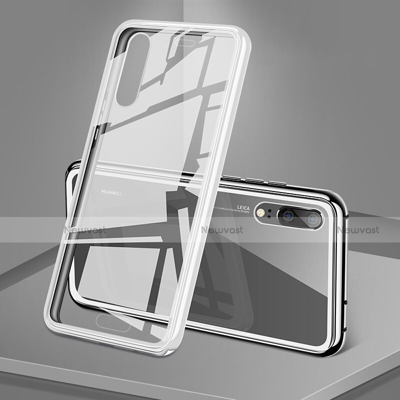 Luxury Aluminum Metal Frame Mirror Cover Case 360 Degrees T03 for Huawei P20