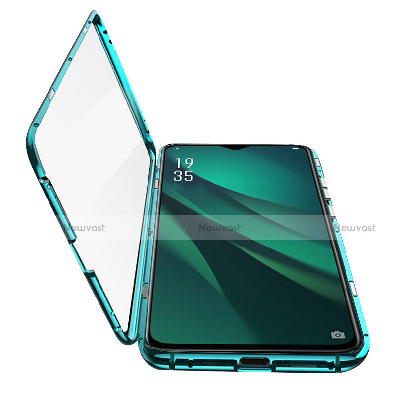 Luxury Aluminum Metal Frame Mirror Cover Case 360 Degrees T03 for Oppo RX17 Pro