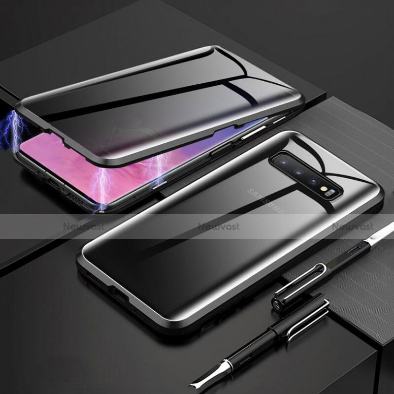 Luxury Aluminum Metal Frame Mirror Cover Case 360 Degrees T03 for Samsung Galaxy S10 Plus