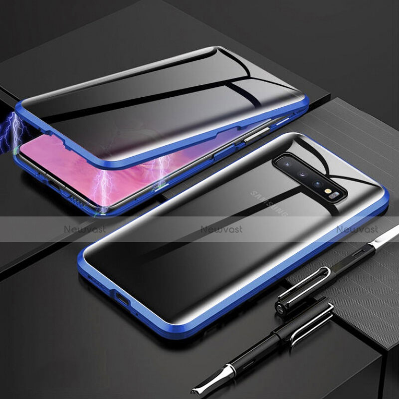 Luxury Aluminum Metal Frame Mirror Cover Case 360 Degrees T03 for Samsung Galaxy S10 Plus