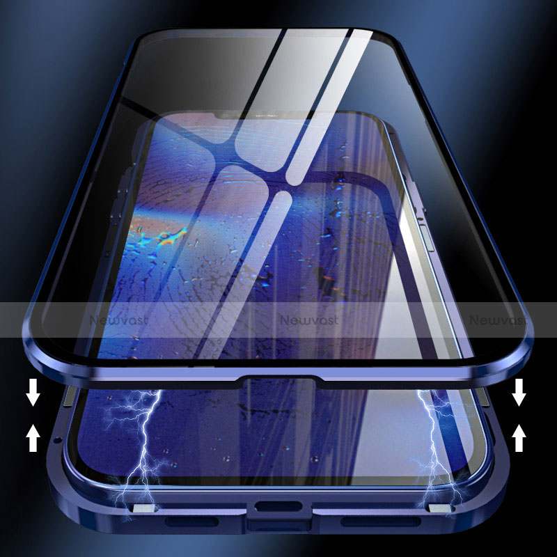 Luxury Aluminum Metal Frame Mirror Cover Case 360 Degrees T04 for Apple iPhone 12 Mini