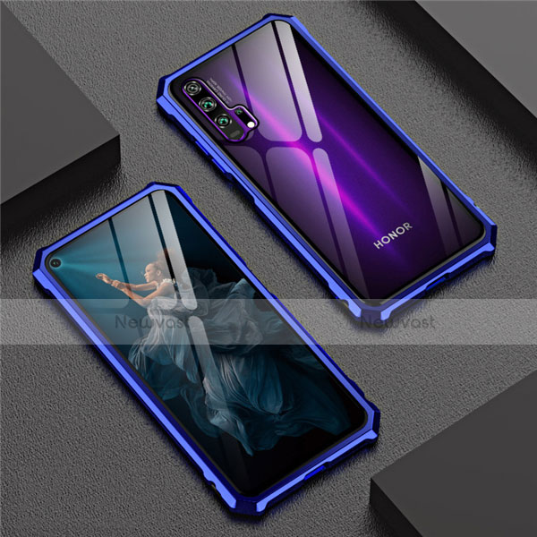 Luxury Aluminum Metal Frame Mirror Cover Case 360 Degrees T04 for Huawei Honor 20 Pro