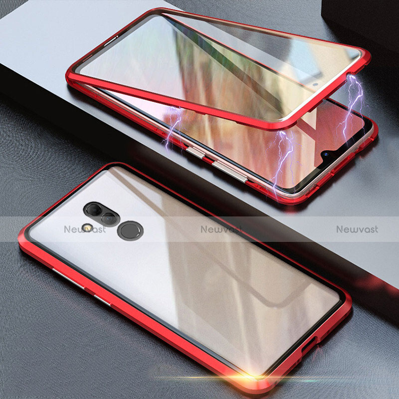 Luxury Aluminum Metal Frame Mirror Cover Case 360 Degrees T04 for Huawei Mate 20 Lite